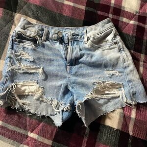 Jean shorts distressed,
